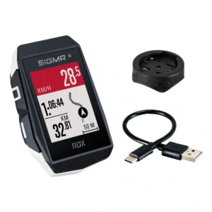 GPS Fietscomputer Sigma ROX 11.1 EVO GPS met standaard stuurhouder - wit