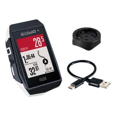 GPS Fietscomputer Sigma ROX 11.1 EVO GPS met standaard stuurhouder - wit