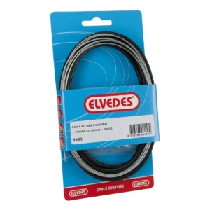 Gaskabel Elvedes universeel 1700mm / 2250mm extra flexibel verzinkt - zwart (op kaart)