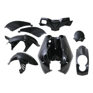 Plaatset Peugeot ludix 8 delig zwart metallic