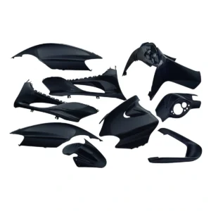 Plaatset Yamaha Jog R/ MBK mach 9 delig zwart metallic