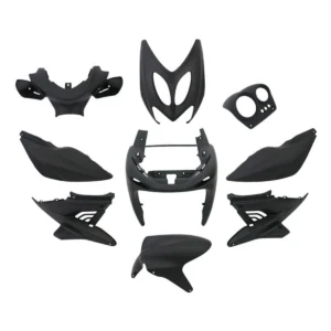 Plaatset Yamaha Aerox tot bj. 2014 9 delig mat zwart