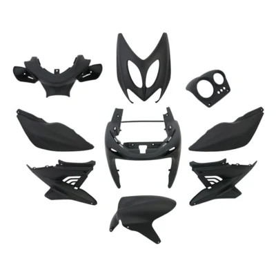 Plaatset Yamaha Aerox tot bj. 2014 9 delig mat zwart