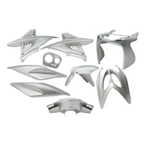 Plaatset Yamaha Aerox tot bj. 2014 9 delig zilver metallic