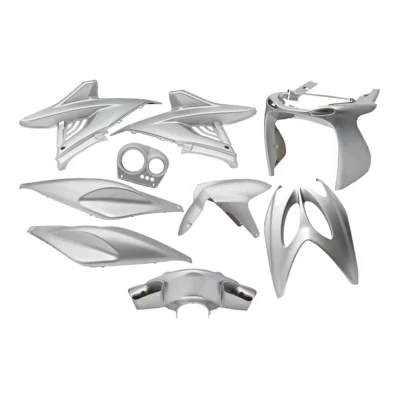 Plaatset Yamaha Aerox tot bj. 2014 9 delig zilver metallic