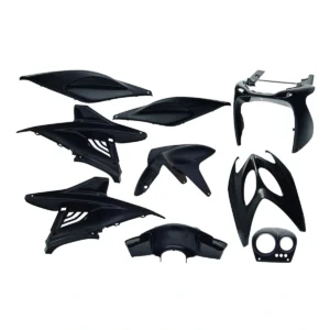 Plaatset Yamaha Aerox tot bj. 2014 9 delig zwart metallic