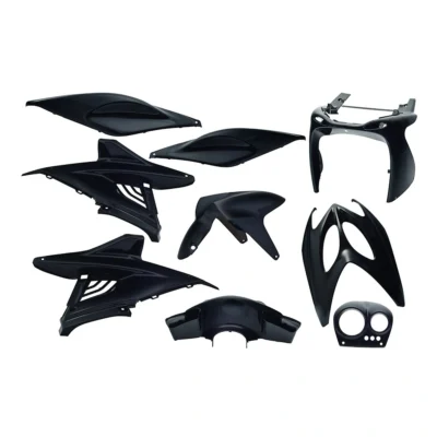 Plaatset Yamaha Aerox tot bj. 2014 9 delig zwart metallic