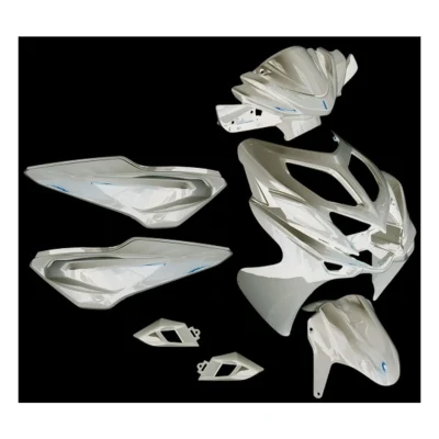 Plaatset Yamaha aerox-R vanaf bj. 2014 9 delig wit glans