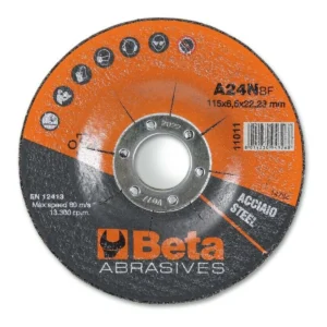 Afbraamschijven Beta Tools ø125 mm voor staal met doorgezet center (10 stuks)