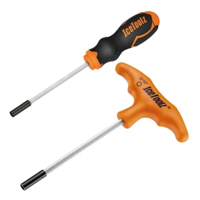 Spaaknippelsleutelset IceToolz 12A5 - 3/16" zeskante nippels