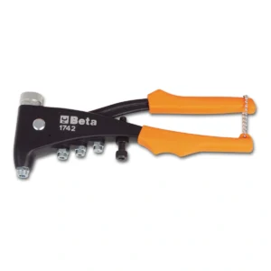 Blindklinktang Beta Tools 1742 voor blindklinkmoeren incl. verwisselbare mondstukken (1x M3+M4+M5+M6)