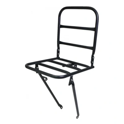 Voordrager Steco voor transportfiets met kroonboutmontage 30 x 30 cm - mat zwart