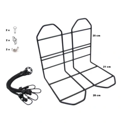 Bagagedrager verbreder Kratvast - zwart