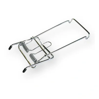 Clip-on bagagedrager Steco met veer - zilver