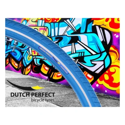 Buitenband Dutch Perfect 28 x1.40" / 40-622 anti-lek - blauw met reflectie