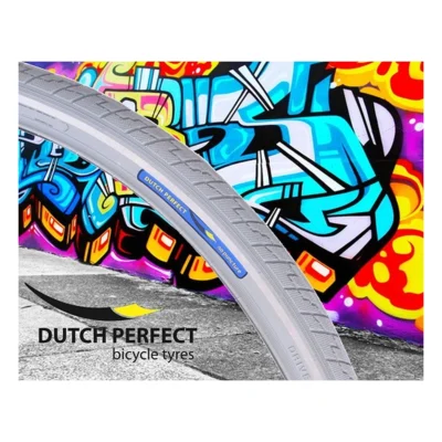 Buitenband Dutch Perfect 28 x 1.40" / 40-622mm anti-lek - grijs met reflectie