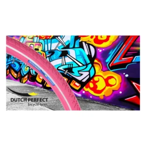 Buitenband Dutch Perfect 28 x 1.40" / 40-622mm anti-lek - roze met reflectie