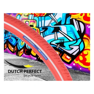 Buitenband Dutch Perfect 28 x 1.40" / 40-622mm anti-lek - rood met reflectie