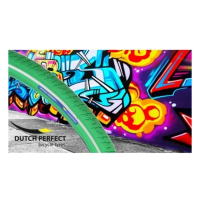 Buitenband Dutch Perfect 28 x 2.00"/ 50-622 no puncure - groen met reflectie