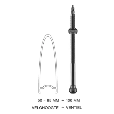 Tubeless ventiel Schwalbe 100mm (2 stuks)