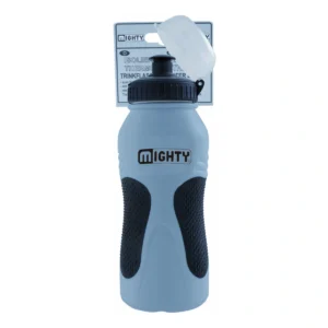 Bidon Mighty 600ml met anti-slip - zilver
