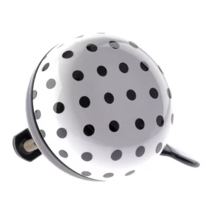 Fietsbel Ding-Dong NietVerkeerd Dots ø60 mm - wit met zwarte stippen