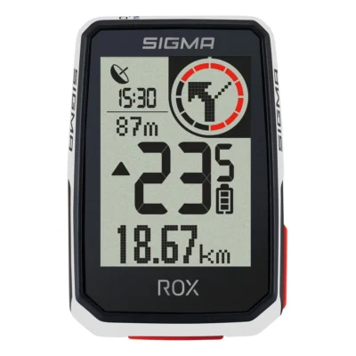 Fietscomputer GPS Sigma ROX 2.0 met overclamp butler stuurhouder - wit