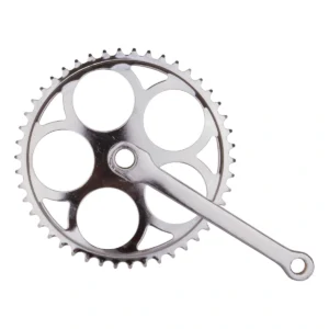 Crankstel 46T met spie - 170mm crankarm - chroom