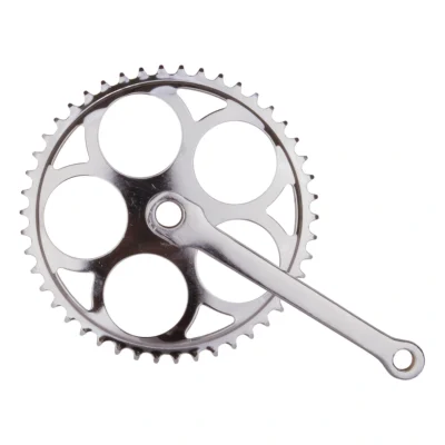 Crankstel 46T met spie - 170mm crankarm - chroom