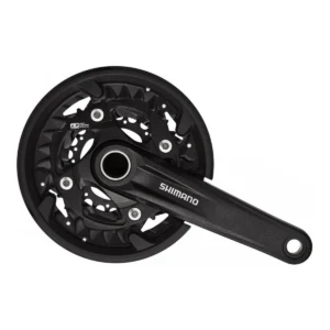 Crankstel Shimano FC-MT500 3x10 Speed Hollowtech-II - 40-30-22T - 175mm - Zwart