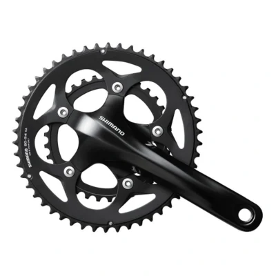 Crankstel Shimano Road FC-RS400 - 2x10 Speed - 50-34 - 175mm - met holle as - Zwart