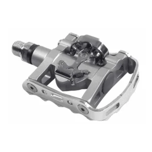 Pedaalset SPD Shimano M324 met plaatje SM-SH56 enkelzijdige binding - zilver