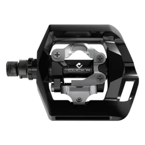 Pedaalset Shimano Click'R T421 platform + enkelzijdig SPD met SM-SH56 plaatjes - zwart