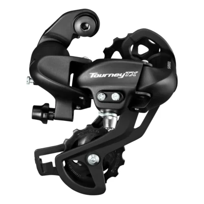 Achterderailleur 7/8-speed Shimano Tourney TX800 met padbevestiging - zwart