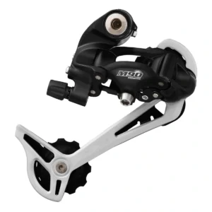 Achterderailleur 9-speed Sunrace RDM91 met lange kooi - directe montage - zilver/zwart