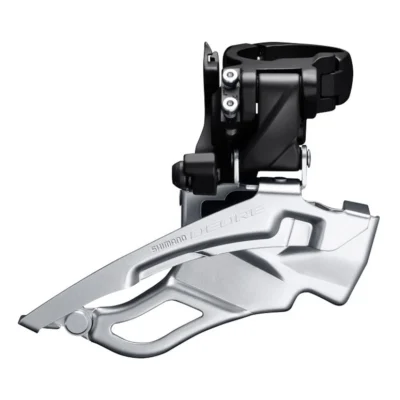 Voorderailleur Shimano Deore FD-T6000 - 3x10 Speed - hoge klem - Dual pull - Down swing - 44-48T - Zwart / zilver