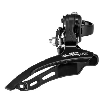 Voorderailleur Shimano Tourney-TZ FD-TZ510 - 3x6/7 Speed - lage klem - Down pull - Down swing - 48T - Zwart
