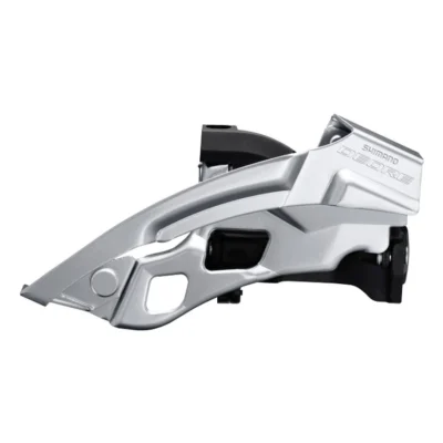 Voorderailleur Shimano Deore FC-T6000 - 3x10 Speed - lage klem - Top swing - Dual Pull - 44-48T - Zwart / zilver