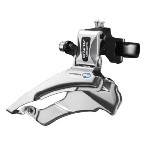 Voorderailleur Shimano Altus FD-M313 - 3x7/8 Speed - hoge klem - Dual pull - Down swing - 42-48T - Zwart / zilver