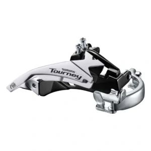 Voorderailleur Shimano Tourney FD-TY510 - 3x6/7 Speed - lage klem - Dual pull - Top swing -  42T - 66-69° - Zwart / zilver