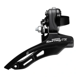Voorderailleur Shimano Tourney TZ FD-TZ500 - 3x6/7 Speed - hoge klem - Top pull - Down swing - 42T - Zwart