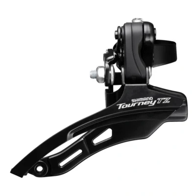 Voorderailleur Shimano Tourney TZ FD-TZ500 - 3x6/7 Speed - hoge klem - Top pull - Down swing - 42T - Zwart