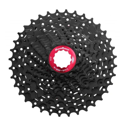 Cassette Sunrace CSRX1 - 11 Speed - 11-28T - Zwart / rood