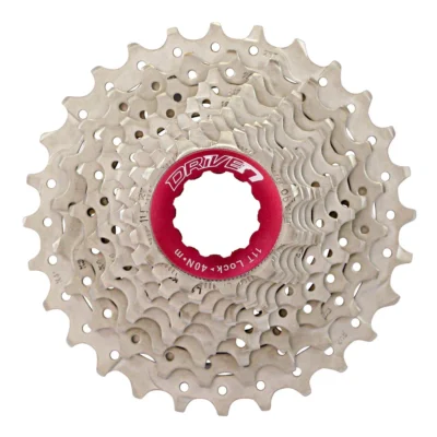 Cassette Sunrace CSRX0 - 10 Speed - 11-28T - Zilver metallic / rood