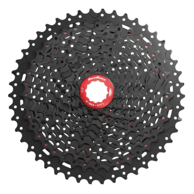 Cassette Sunrace CSMX8 - 11 Speed - 11-46T - Zwart / rood