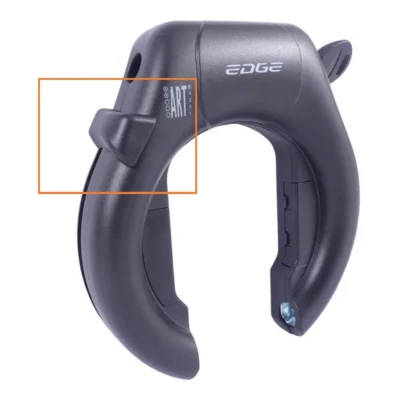 Slotknop Edge Marmo ringslot - zwart