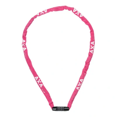 Kettingslot Axa Rigid RCC code 120/3,5 met polyester hoes - roze