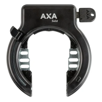 Ringslot Axa Solid Retractable met uitneembare sleutel - zwart
