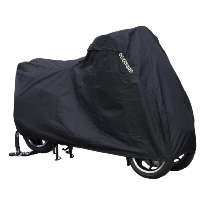 Motorhoes DS Covers ALFA 3W met ruimte voor topkoffer - zwart