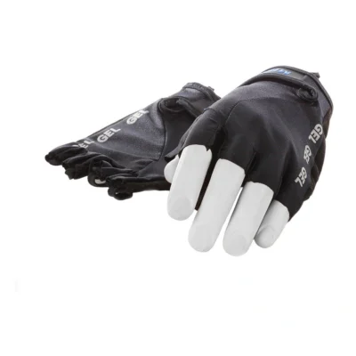 Lycra handschoen Mirage met gelpads maat M - zwart/zwart